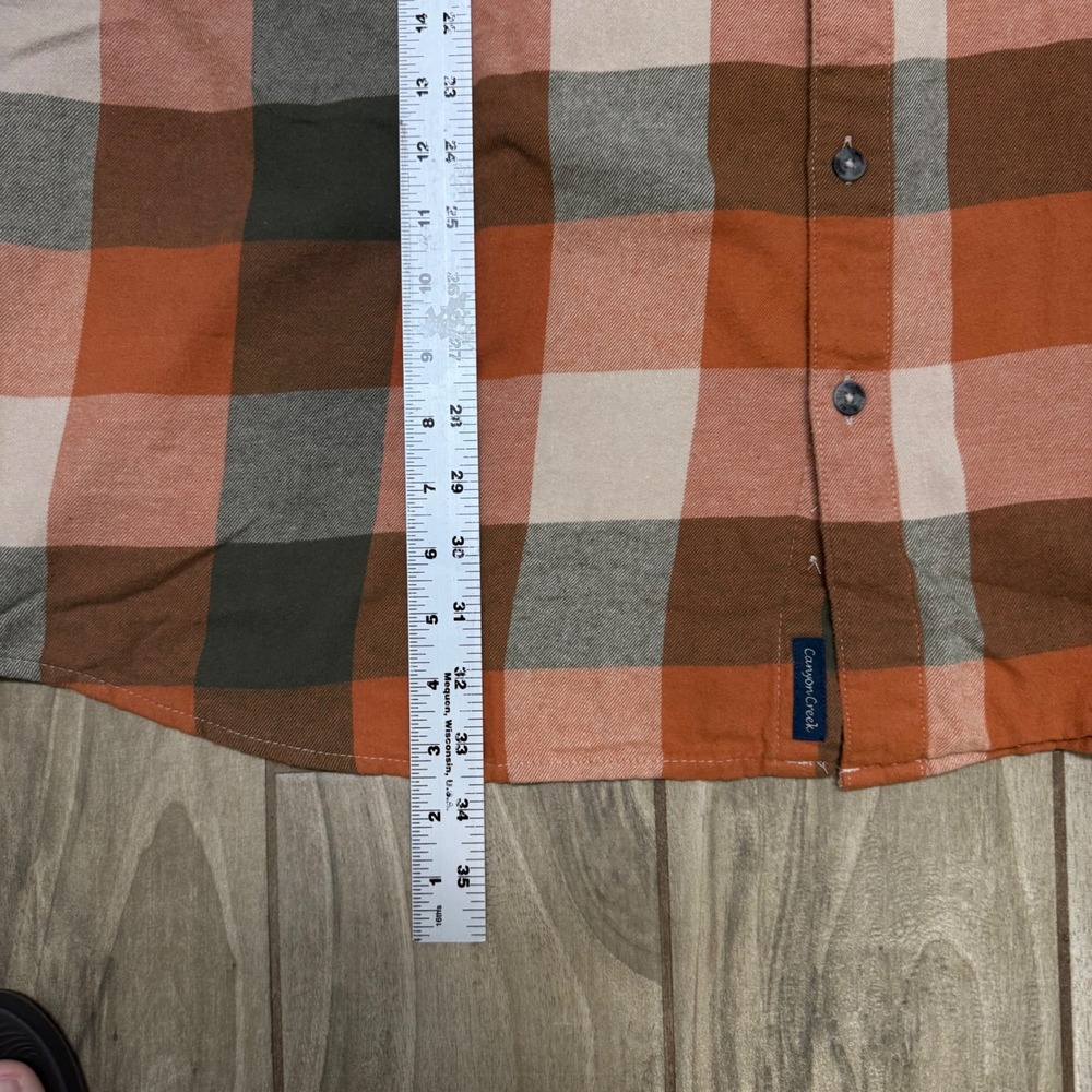 Magellan Outdoors Canyon Creek Flannel Shirt 3XL Amber Brown Plaid NWT - Picture 3 of 11